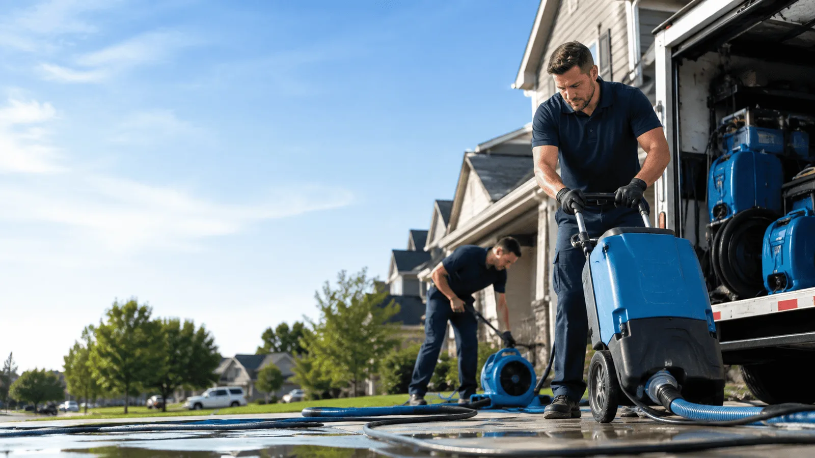 Dehumidification being performed in Woodburn, IA